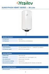 Yeşil Ev SOLAR Güneş Paneli ile Çalışan Su Isıtıcı SUNBOİL BOYLER 80 Litre 790 Watt Güneş Paneli ile Set