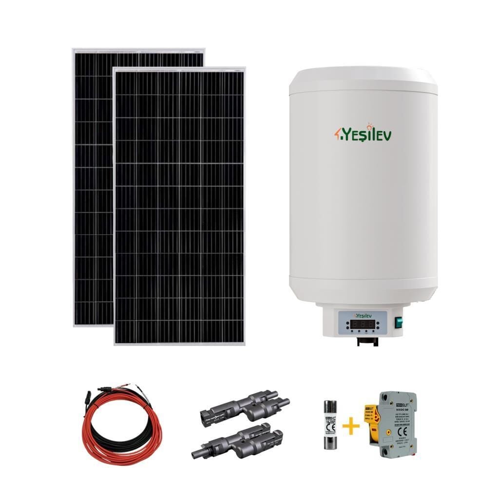 Yeşil Ev SOLAR Sunsyphon 80 Litre Hibrit Su Isıtıcı 2x395W Güneş Paneli ile Set