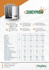 Yeşil Ev SOLAR Sunsyphon 80 Litre Hibrit Su Isıtıcı 2x395W Güneş Paneli ile Set