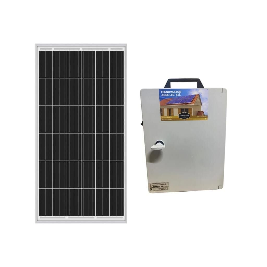 Taşınabilir Güneş Enerjili Güç Kaynağı 50w Güneş Paneli  24ah Akü Pano Paket