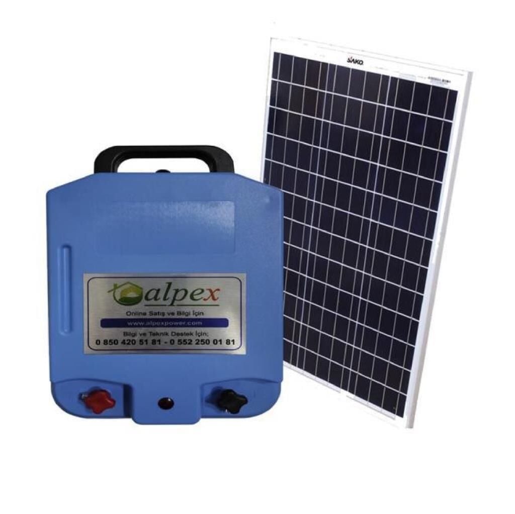 Electric Fence Device 25000 Volt Night Mode Model Set with Panel Beekeeper Set