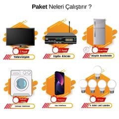 Güneş Enerjisi Bağ Evi Solar Paketi 5KVA İnverter 400W Güneş Paneli 100Ah Jel Akü