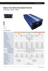 Alpex 1000 Watt 12 Volt Ups (Şebeke Şarjlı) Tam Sinüs İnverter