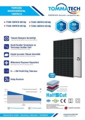 TommaTech 425Wp 108TNB M10 TOPCon Güneş Paneli