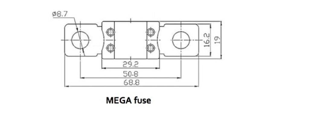 بالنسبة لمنتجات Victron MEGA-Fuse 300A-58V 48V (قطعة واحدة) Mppt Charge Controller