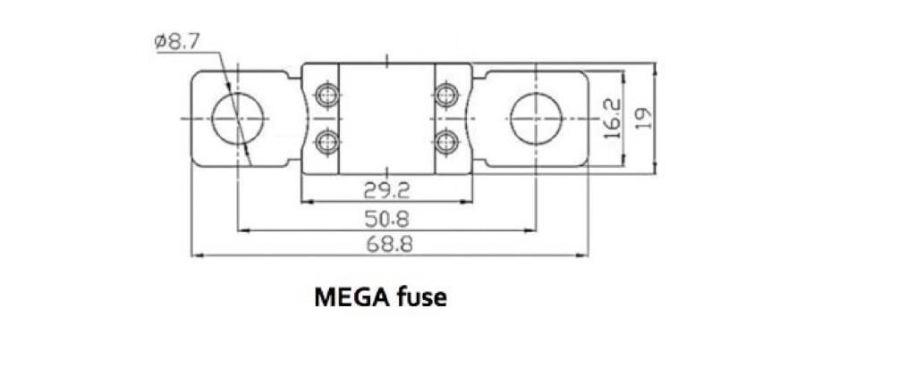 بالنسبة لمنتجات Victron MEGA-Fuse 300A-58V 48V (قطعة واحدة) Mppt Charge Controller