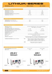 Mexxsun 25,6V 100Ah Ekranlı Lityum Akü