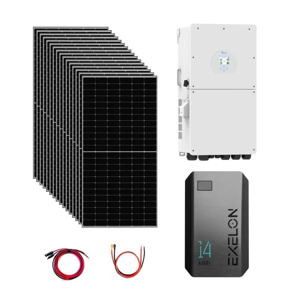18x600W TopCon Güneş Paneli 16KVA Monofaze İnverter 51.2V 280Ah Lityum Bataryalı Hazır Solar Enerji Paketi