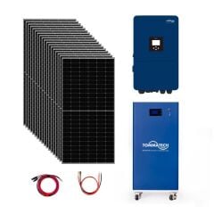 18x600W TopCon Güneş Paneli 15KVA Trifaze İnverter 51.2V 280Ah Lityum Bataryalı Hazır Solar Enerji Paketi