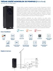 TommaTech 10kW R290 Triome Serisi Isı Pompası (Monofaze)
