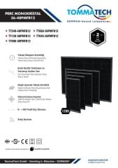 TommaTech 90Wp 36PM M12 Dark Series Güneş Paneli