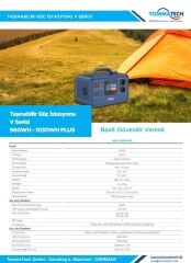 TommaTech Güç İstasyonu Paketi - 1030Wh Taşınabilir Güç Kaynağı + 170Wp Flexible Güneş Paneli