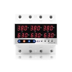 JIUJI Trifaz Sanayi Tipi 380V Gerilim Ve Akım Koruma Rölesi Motor Koruma Şalteri 63A