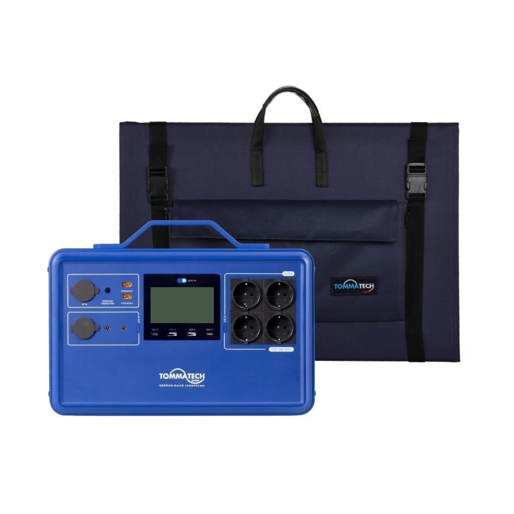 TommaTech Güç İstasyonu Paketi - 2240Wh Taşınabilir Güç Kaynağı + 200W Katlanabilir Güneş Paneli