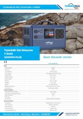 TommaTech Güç İstasyonu Paketi - 2240Wh Taşınabilir Güç Kaynağı + 200W Katlanabilir Güneş Paneli