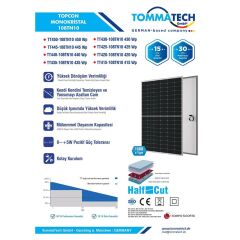 TommaTech 450Wp 108TN M10 TOPCon Güneş Paneli - 10 Adet