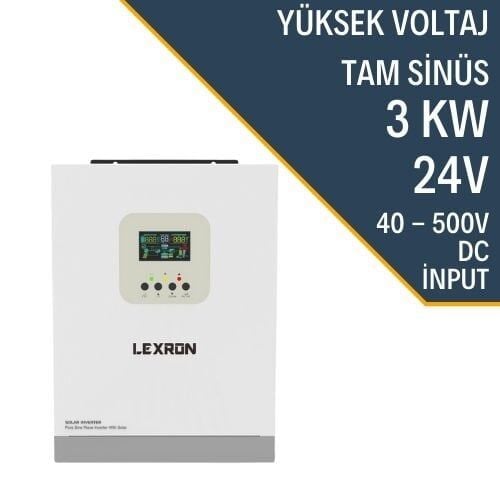 Lexron 3Kw 3000W Hv Mppt 40-500 Pv Input Akıllı Tam Sınus Inverter