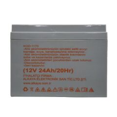 Teknogreen 24 Ah 12 Volt Akü Yatık Tip
