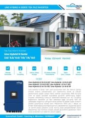 TommaTech Uno Hybrid N 8.0kW Tek Faz İnverter