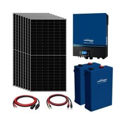 8x600W TopCon Güneş Paneli 7.2KVA İnverter 2x51.2V 100Ah Lityum Bataryalı Hazır Solar Enerji Paketi