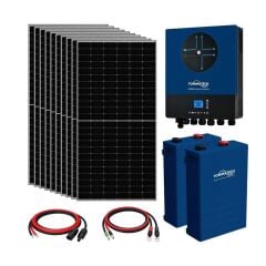 10x600W TopCon Güneş Paneli 11KVA İnverter 2x51.2V 100Ah Lityum Bataryalı Hazır Solar Enerji Paketi