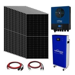 16x600W TopCon Güneş Paneli 11KVA İnverter 51.2V 280Ah Lityum Bataryalı Hazır Solar Enerji Paketi