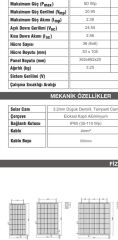 50 Watt Monokristal Güneş Paneli-Solar Panel