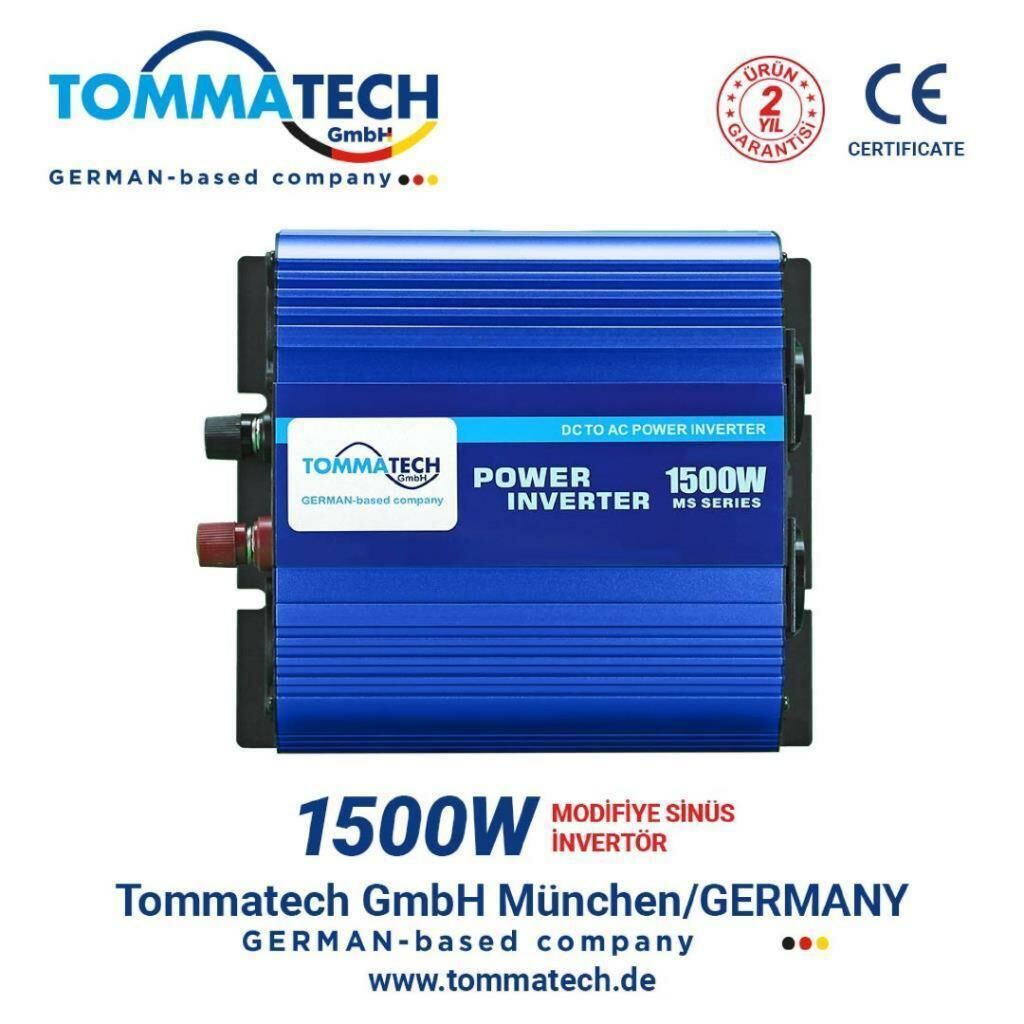 TommaTech 1500 Watt 12 Volt İnverter İnvertör