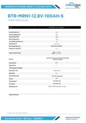 TommaTech Marine 12.8V 100Ah LiFePO4 ABS+PC Kasa Lityum Batarya