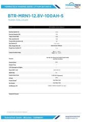 TommaTech Marine 12.8V 100Ah LiFePO4 ABS+PC Kasa Lityum Batarya