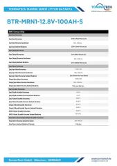 TommaTech Marine 12.8V 100Ah LiFePO4 ABS+PC Kasa Lityum Batarya