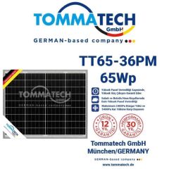 Tommatech 65 Watt Monokristal Solar Güneş Paneli