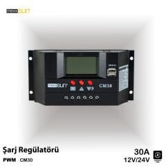 CM3024Z 30 AMPER SOLAR CHARGE REGULATOR 12/24 Pwm جهاز التحكم بالشحن