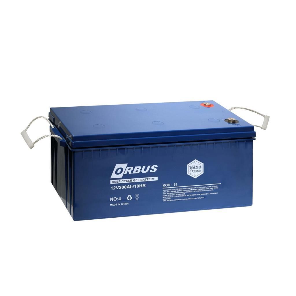 ORBUS 12 VOLT 200 AMPER CARBON GEL BATTERY DEEP CYCLE DEEP CYCLE 2022 Gel Battery