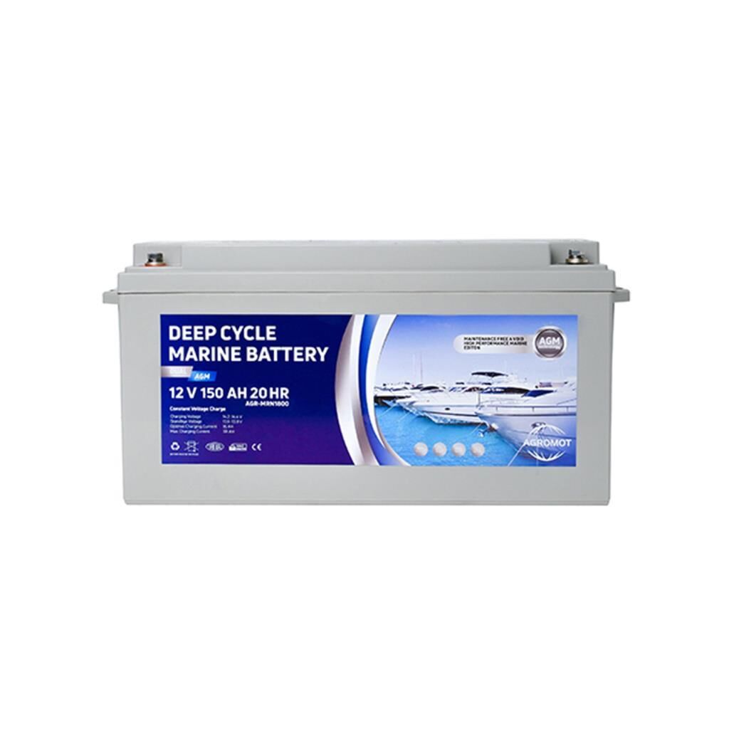 Agromot 12 V 150 Ah Deep Cycle Nano Carbon Marin Akü
