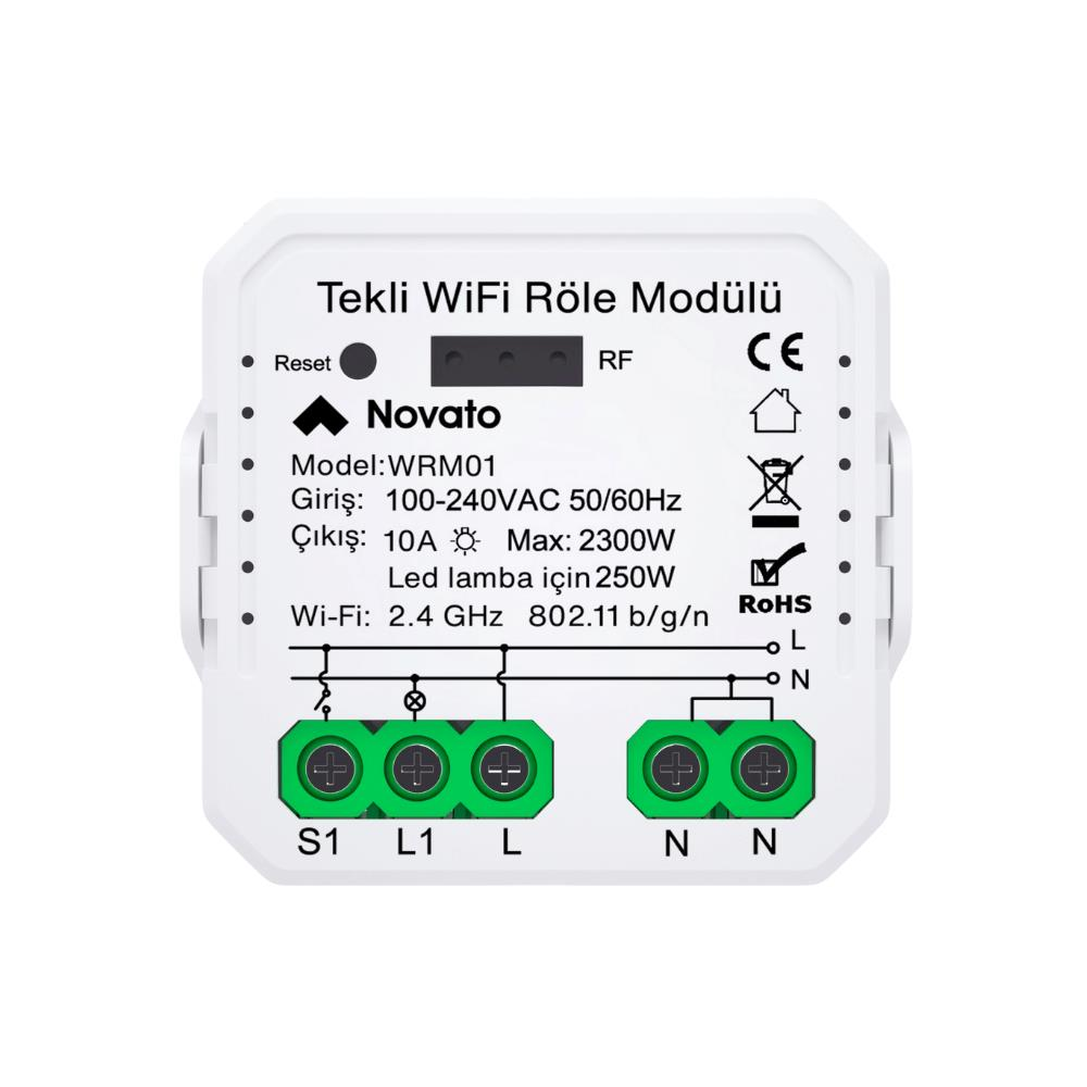 Novato Tuya Mini WiFi Tek Çıkışlı Akıllı Röle