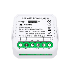 Novato Tuya Mini WiFi Çift Çıkışlı Akıllı Röle