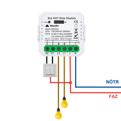Novato Tuya Mini WiFi Çift Çıkışlı Akıllı Röle