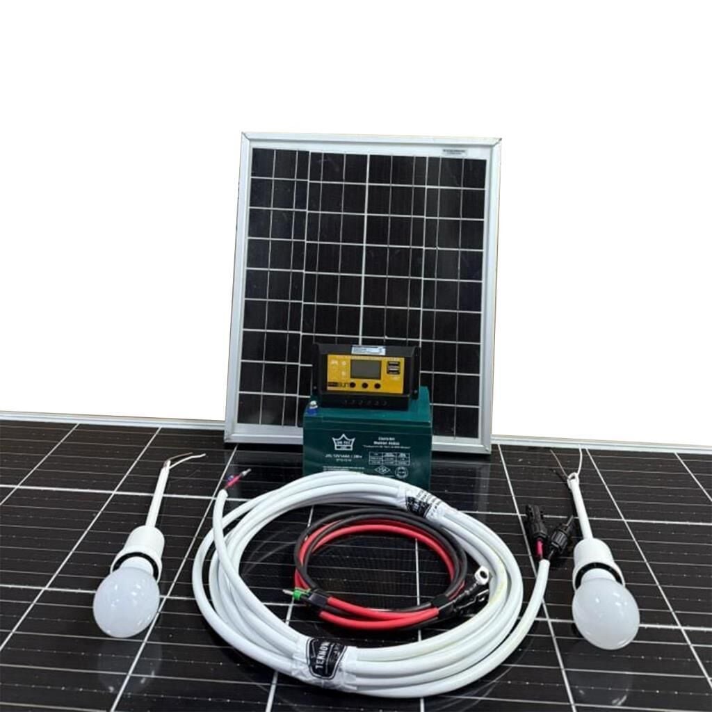 20 WATT SOLAR PANEL LIGHTING PACKAGE SOLAR PACKAGE Bağ Evi Off Grid Package