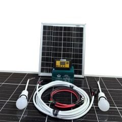 20 WATT SOLAR PANEL LIGHTING PACKAGE SOLAR PACKAGE Bağ Evi Off Grid Package