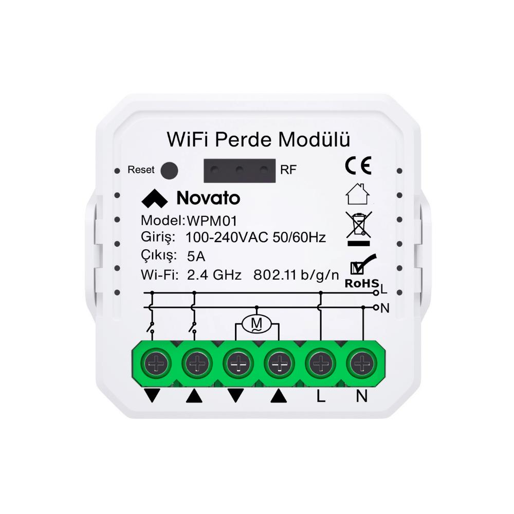Novato Tuya Mini Akıllı Perde Panjur Kontrol Rölesi