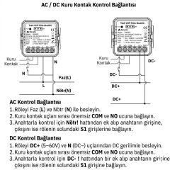 Novato Tuya Mini WiFi AC DC Kuru Kontak Röle
