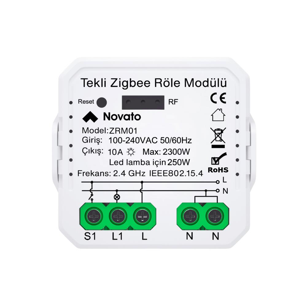Novato Tuya Zigbee Tek Çıkışlı Akıllı Röle