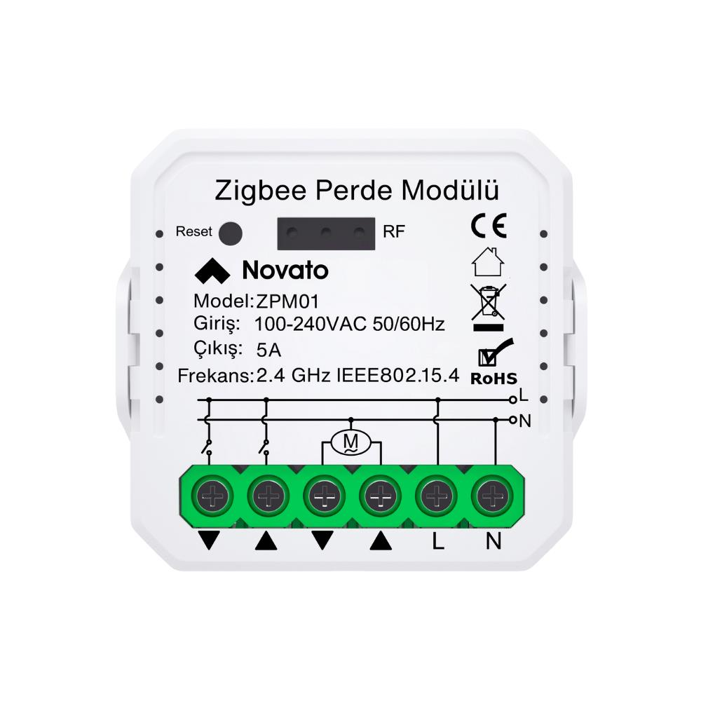 Novato Tuya Uyumlu Mini Zigbee Akıllı Perde Panjur Kontrol Rölesi