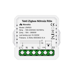 Novato Tuya Mini Zigbee Nötrsüz Tek Çıkışlı Röle