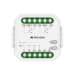 Novato WiFi Çift Kuru Kontak Çıkışlı Röle