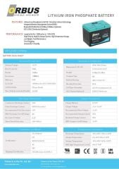 Orbus 12.8V 60Ah Lityum Akü