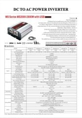 Carspa 2000 Watt العاكس 12V / 220V العاكس العاكس العاكس الجيب المعدل