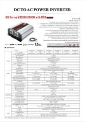 Carspa 2000W-12V Modifiye Sinüs İnverter