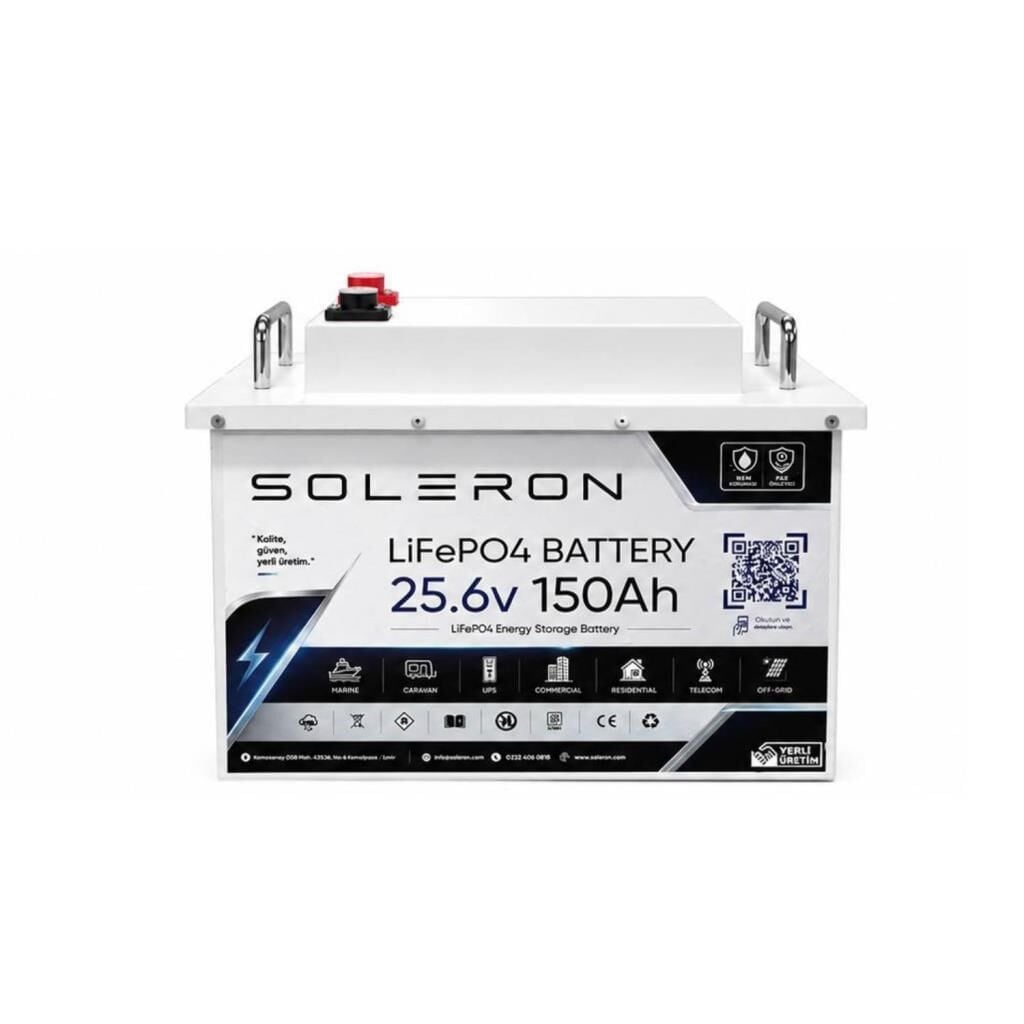 Soleron 25.6V 150Ah 5.12kWh LiFePO4 Lityum Akü